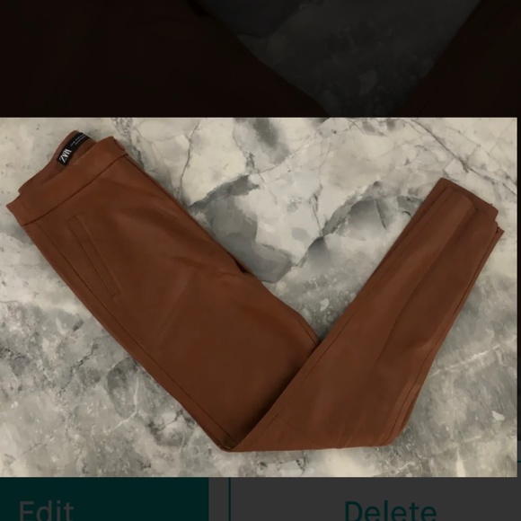 ZARA faux leather pants - Picture 1 of 6